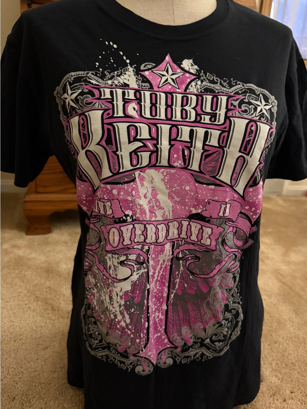Toby Keith Live In Overdrive Tshirt Y2K